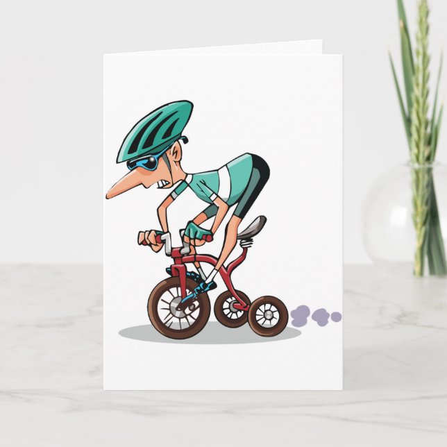 Racer On Tricycle Greeting Cards (Front)