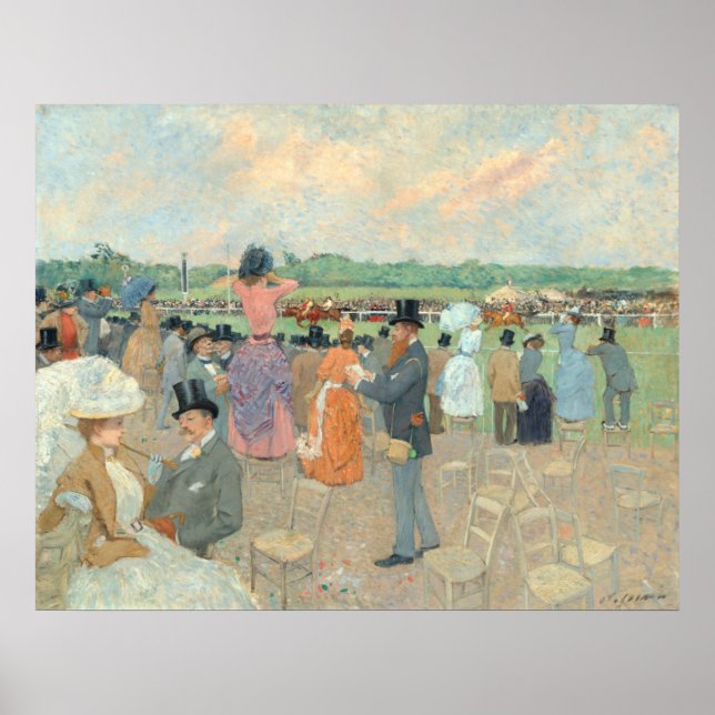 Races at Longchamp - Jean-Louis Forain Fine Art Poster (Front)