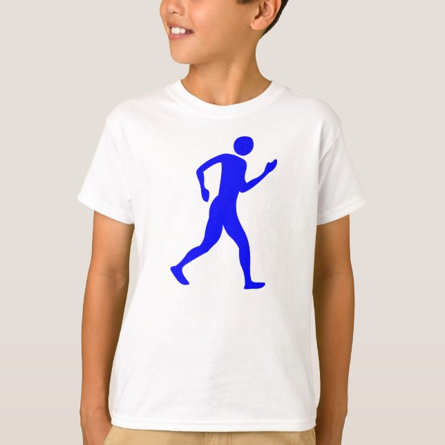 Racewalking - Blue T-Shirt (Front)