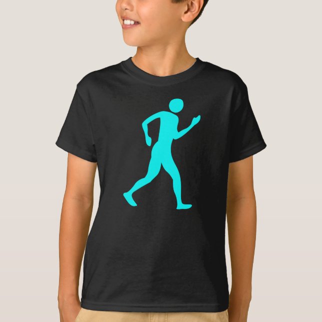 Racewalking - Cyan T-Shirt (Front)