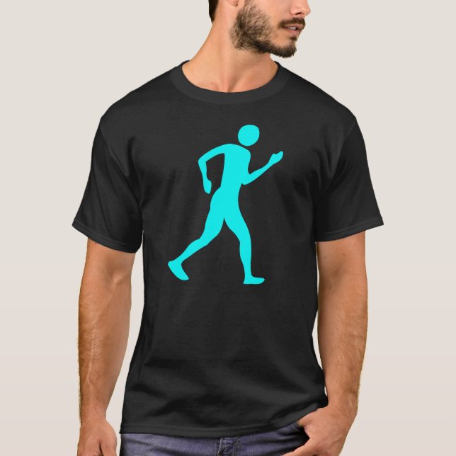 Racewalking - Cyan T-Shirt (Front)