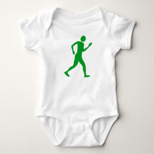 Racewalking - Grass Green Baby Bodysuit
