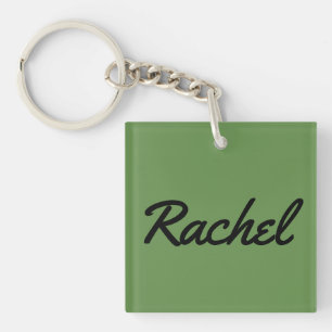 rachel from Orphan Black tv show, cursive script Keychain