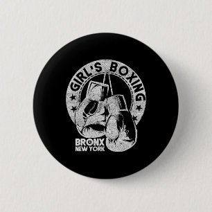 Rachel Girls Boxing Bronx Ny Vintage 2 Inch Round Button