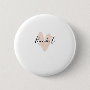 Rachel Heart Name Graphic 2 Inch Round Button