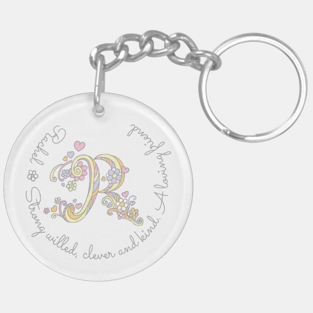 Rachel monogramme lettre ou nom et signification (Dos gauche)
