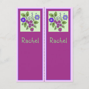 Rachel Personalized Bookmark Postcard