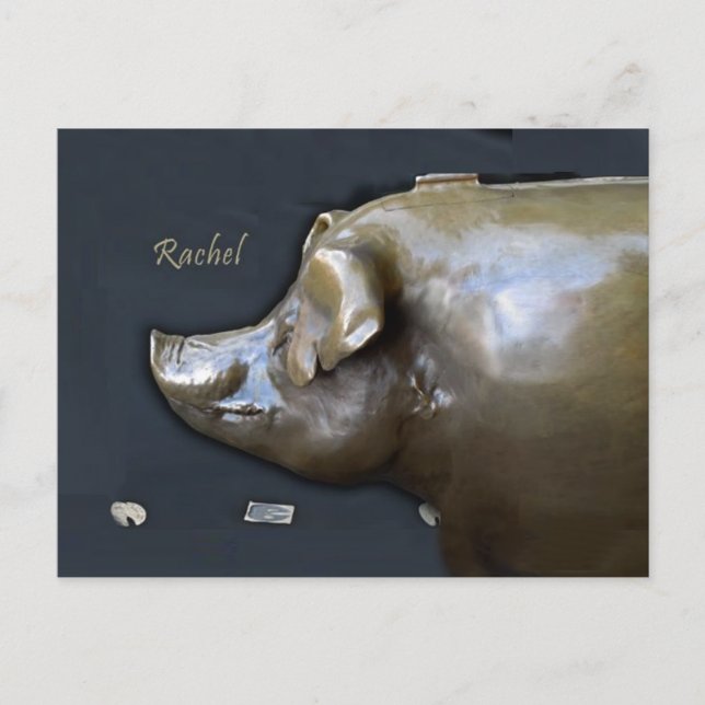 RACHEL THE PIGGY BANK 2016 Calendar Postcard (Front)