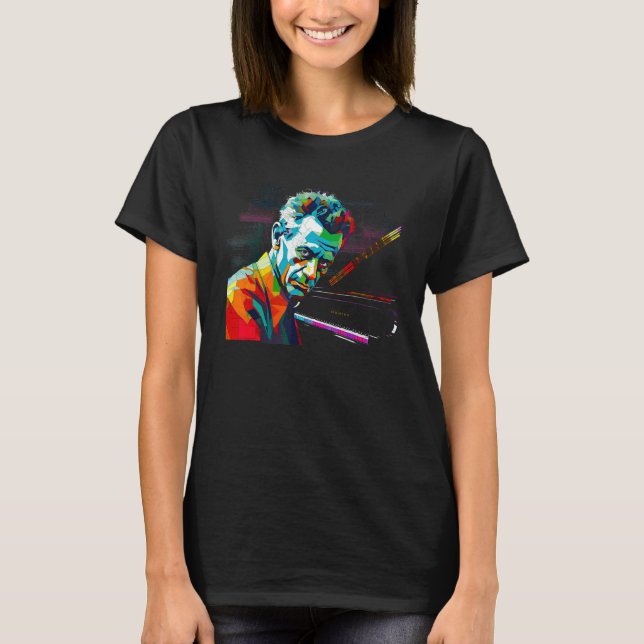 Rachmaninoff Music Piano T-Shirt (Front)
