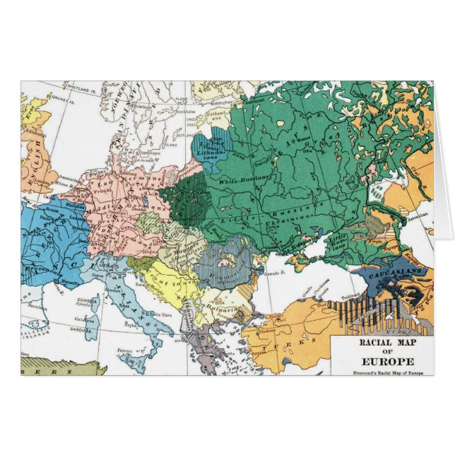 Racial Map of Europe (Front Horizontal)