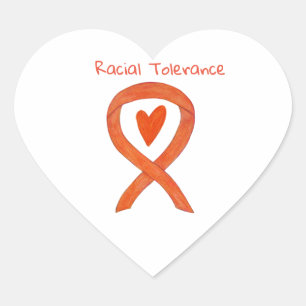 Racial Tolerance Awareness Ribbon Sticker Decals