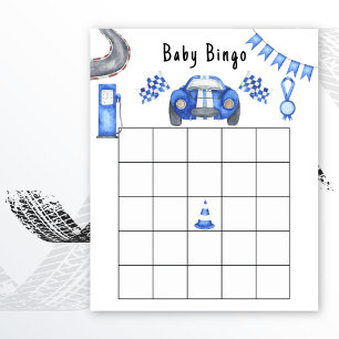 Racing Baby shower bingo game
