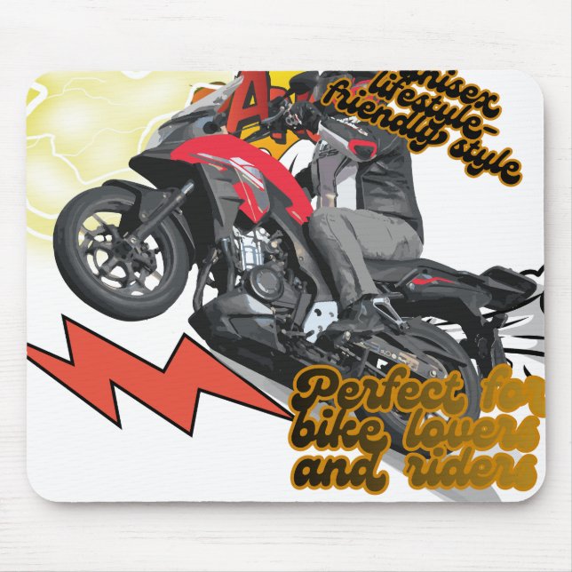 Racing Bike Art Mouse Pad (Front)