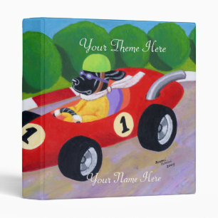 Racing Black Labrador Binder