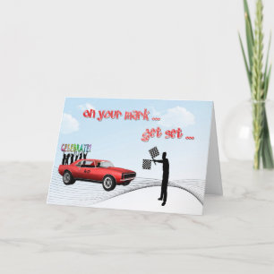 Racing Car Birthday Card