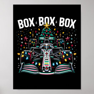 Racing Car Box Box Box Radio Call Fun Christmas Tr Poster