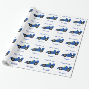 Racing Car Design Birthday Present Wrapping Paper