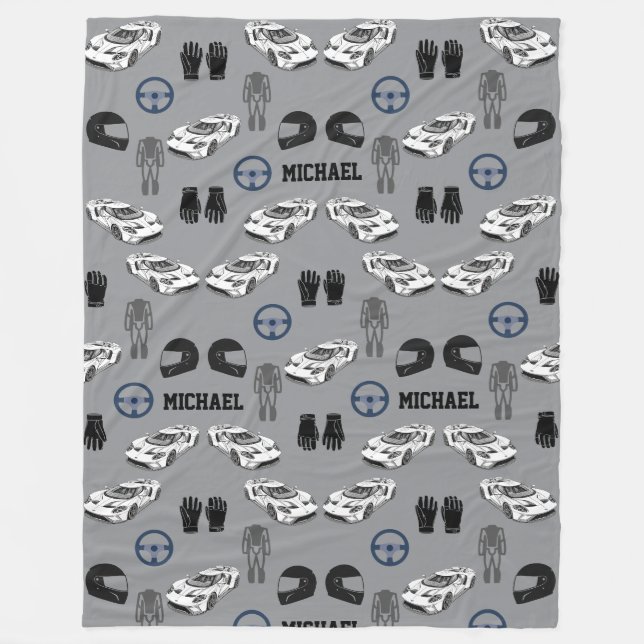 Racing car Fleece Blanket (Front)