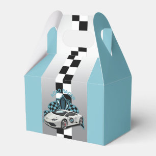 Racing car green, black & white Favour Box