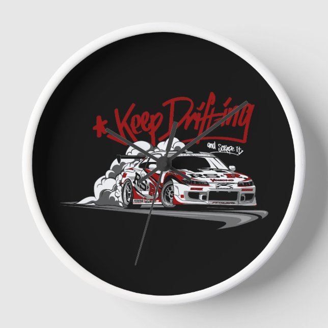 RACING CAR KEEP DRIFTING AND SCRAPE IT! CLOCK (Front)