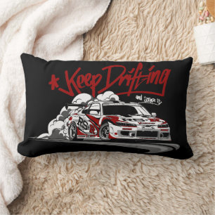 RACING CAR KEEP DRIFTING AND SCRAPE IT! LUMBAR PILLOW