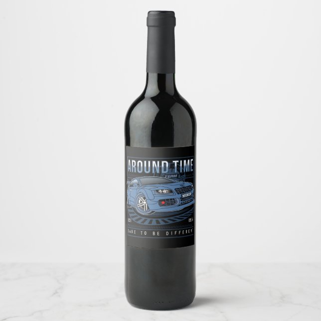 Racing Car _ Motor 13 Wine Label (Front)