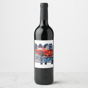 Racing Car _ Motor 7 Wine Label