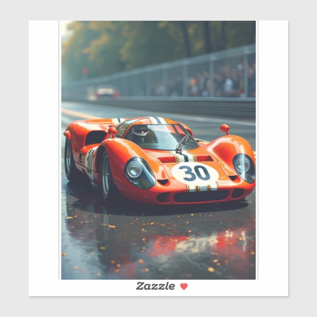 Racing car number 69 in beautiful colours (Sheet)