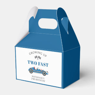 Racing Car Two Fast 2nd Birthday Favor Box