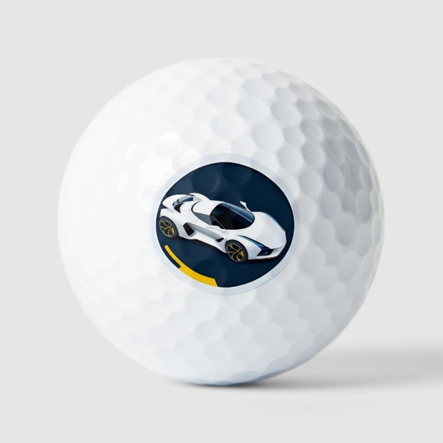 Racing Car with Dynamic Design Golf Balls (Front)