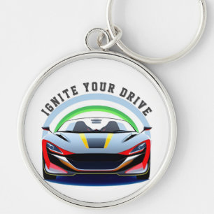 Racing Car with Dynamic Design Keychain