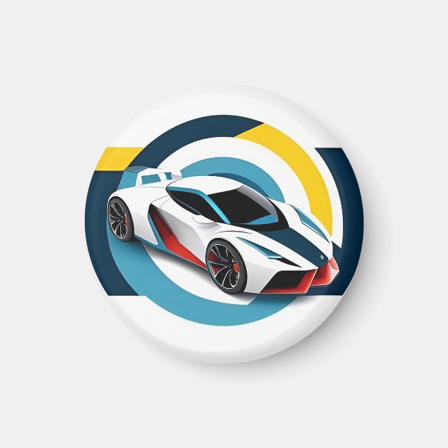 Racing Car with Dynamic Design Magnet (Front)