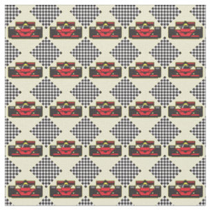 Racing Cars Design Fabric