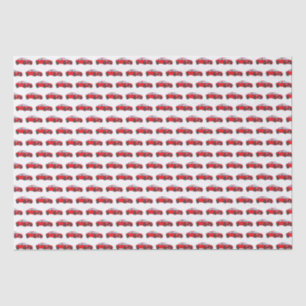 Racing Cars Race Retro Red Birthday Kids  Tissue Paper