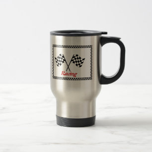 Racing Chequerboard Flags Commuter Mug