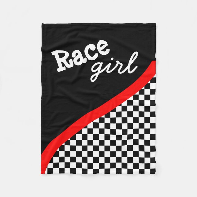 Racing Chequered Flag Fleece Blanet (Front)