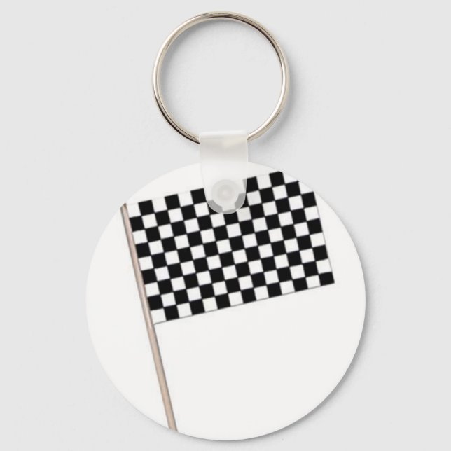 Racing Chequered Flags Keychain (Front)