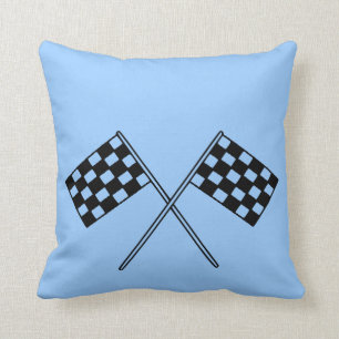 Racing Chequered Flags Throw Pillow