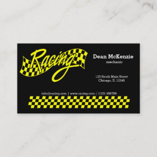 Racing, choose your background colour business card