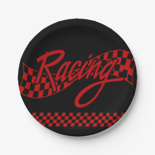 Racing, choose your background colour paper plate
