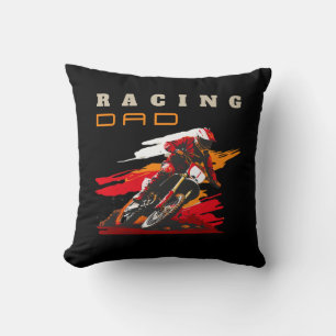 Racing Dad Throw Pillow