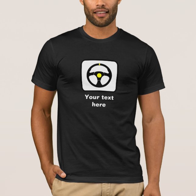 Racing Driver Logo -- Customizable (Dark) T-Shirt (Front)