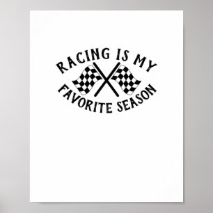 Racing Eye My Favourite Season Art Sticker  Poster