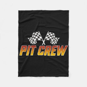 Racing Family Birthday Race Car Retro Pit Crew Hal Fleece Blanket