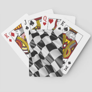 Racing Fan Checkered Flag Finish Line Playing Cards