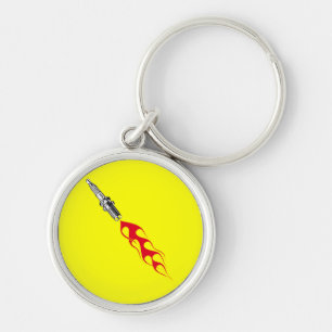 Racing fire keychain