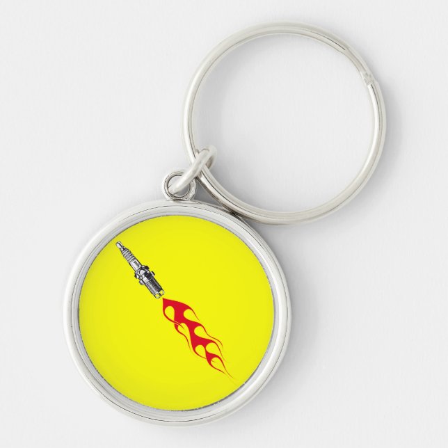 Racing fire keychain (Front)