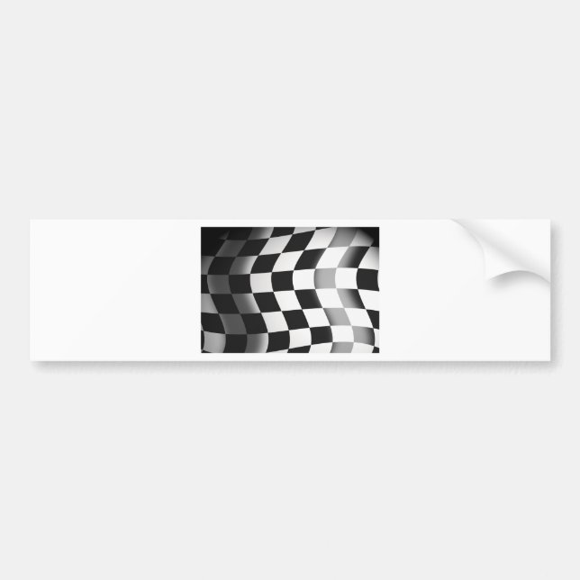 Racing Flag Bumper Sticker (Front)