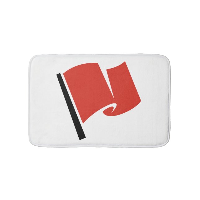 Racing Flag Red Bath Mat (Front)