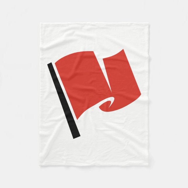 Racing Flag Red Fleece Blanket (Front)